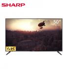 夏普 (SHARP) 50K6A 50英寸4K超清1G+8G安卓智能网络家用平板电视 黑色